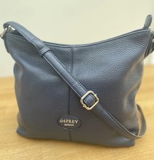Osprey London Navy leather shoulder bag work, casual, excellent 28x25x7cm