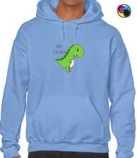 OH CRAP T-REX TOILET ROLL WIPE ASS HOODY HOODIE FUNNY RUDE CUTE DINOSAUR DESIGN