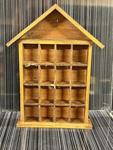 Vintage wooden thimble display - wooden,