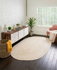 Jute Rug 100% Natural Oval