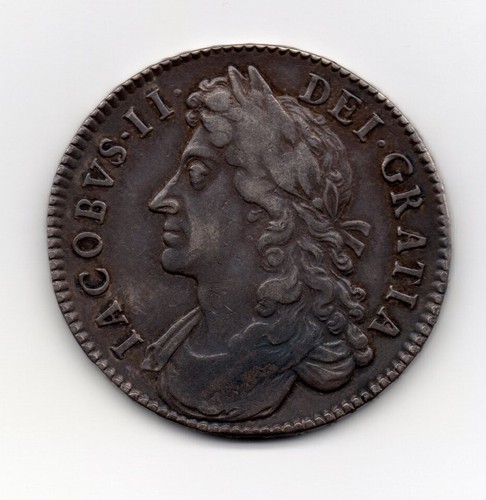 1685 halfcrown james ii - 1685, halfcrown,