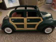 Sylvanian Families Morris Minor Green Car In Great Condition