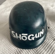 Army Shogun Helmet Green Hat Fancy Dress Accessory Item