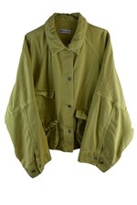 ZARA Yellow Denim Jacket size XL-2XL Womens Button Up Trucker Casual Outdoors