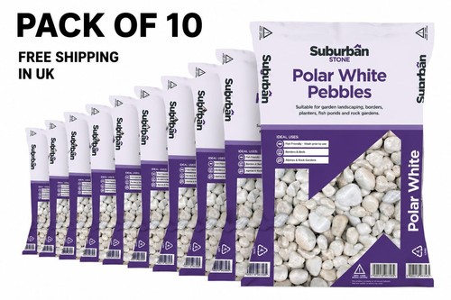 Polar white pebbles - polar, 20kg