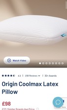 Origin Coolmax Latex Pillow Brand new RRP£98 Firm Tempur Memory Foam