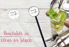 PERSONALISED Cocktail Stirrers Wedding Party Hen Birthday