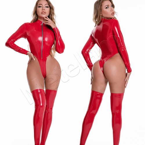 Womens shiny pvc leather - pvc, wet