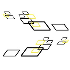 2Pcs Square Graphics Vinyl