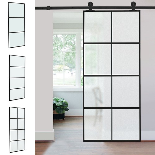 Sliding barn glass door set - door,