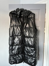 Zara Long Gilet With Hood Xl