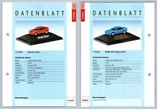 Mazda 323F / BMW 850i Alpina B12 #145/46 PC-Modelle - Herpa Data Sheet