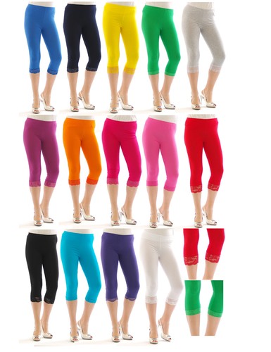 Capri leggings lace cotton - capri, 3/4