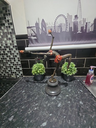 Art deco bronze sculpture - art,