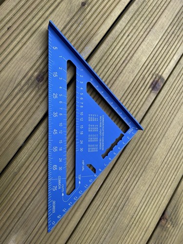 7inch triangle ruler aluminum - ruler,