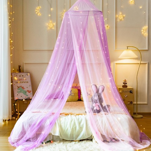 Elegant pink purple dome - purple, bed