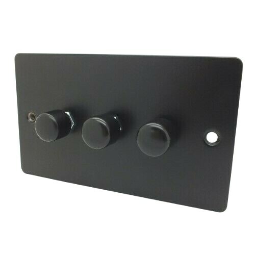 Flat matt black plug - black,