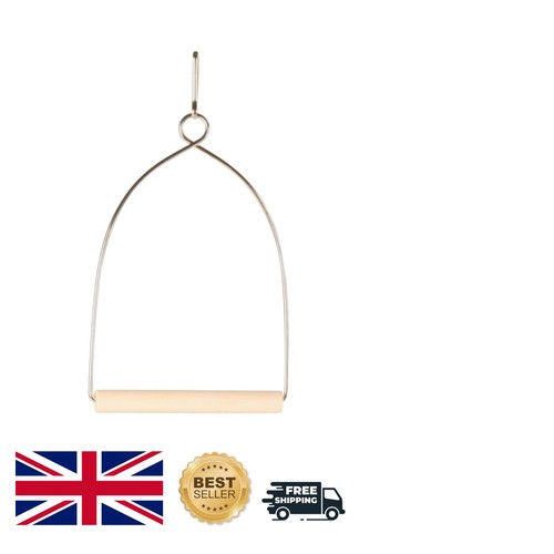 Beige wooden bow swing - wooden,