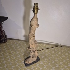 David M Wright BA Irish Sea Driftwood Mockbeggar Wharf Table Lamp welsh slate.