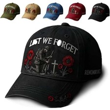 Heroes Never Forgotten Remembrance Cap, 3D Embroidered Baseball Hat Patriotic UK