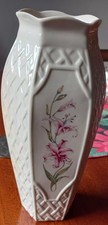 Vase, Large Belleek Painted