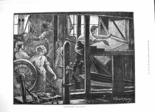 Old Antique Print 1881 Matting