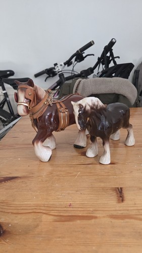 Shire horses vintage - shire, porcelain