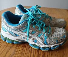 Asics Gel Nimbus16 T485N women's size 8 running shoe blue gray sneaker