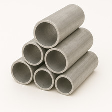 Aluminium Hollow Round Bar Pipe Tube 2" 2 1/4" 2 1/2" 3" 3 1/2" 4" 4 1/2" 5"