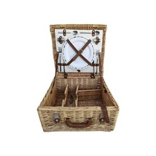 Vintage wicker picnic hamper - vintage,