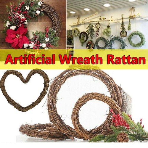 Door hanging wreath wicker - door,