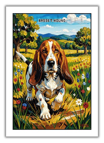 Basset hound vibrant - hound,