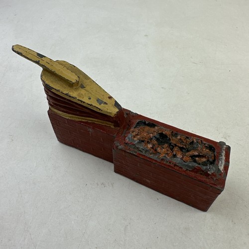 Vintage painted lead fire and - painted,