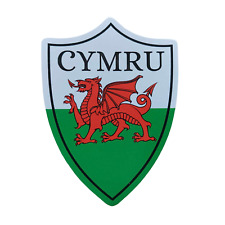 1x Cymru Wales Shield Welsh Flag Red Dragon Car Sticker Bumper Window Decal