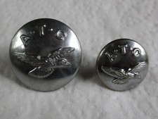 2x RAF:"AIR TRAINING CORPS BUTTONS" (23mm & 17mm, Nickel Metal, WW2 Period)
