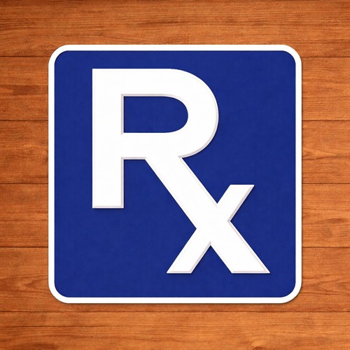 Prescription pharmacy sign - rx,