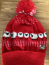 New handmade red knitted adult
