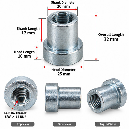 Threaded insert 18 unf - insert,