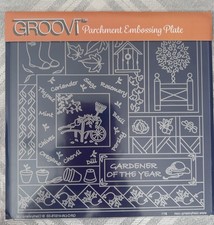 Clarity Groovi Parchment Embossing Plate, A5 Square, Gardener Of The Year, New