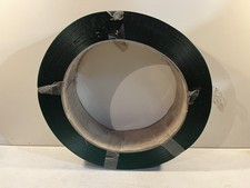 Large roll coil of 16mm green pallet or parcel banding strapping, heavy duty