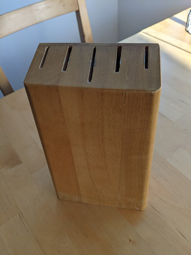 Wooden knife block without - knife,