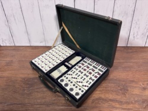 Vintage japanese mahjong set - mahjong,