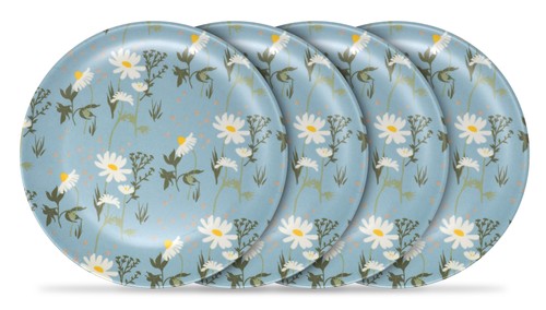 25cm blue daisy floral - blue,