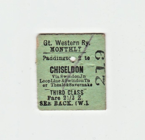 Great western railway ticket - western,
