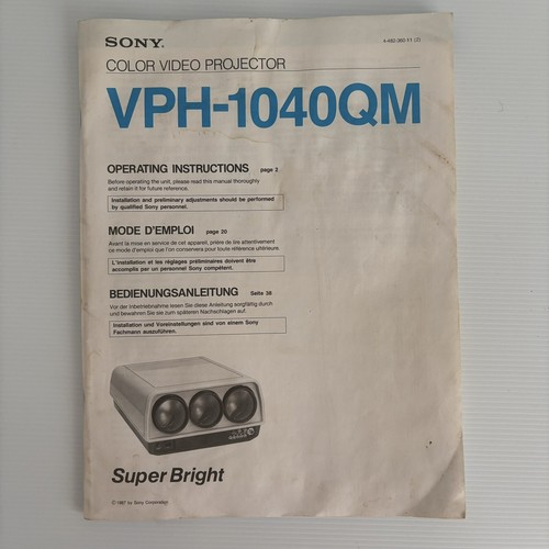 Genuine sony vph 1040qm - genuine, vph-1040qm