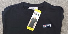 Fila Men's Crew Neck Short Sleeve Cotton Jersey Tee Logo T Shirt Top S M L BNWT