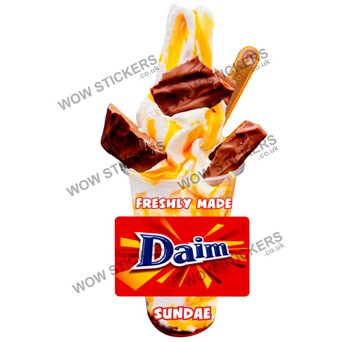 Daim ice cream sundae sticker - daim,