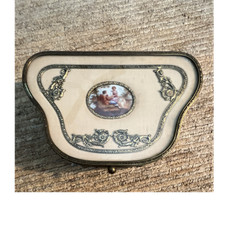Vintage ormolu filigree hinged - filigree,