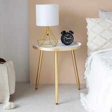 Round Side Table Metal End