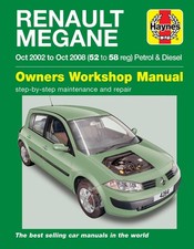 Renault Megane Petrol & Diesel (Oct 2002-2008) Haynes Repair Manual